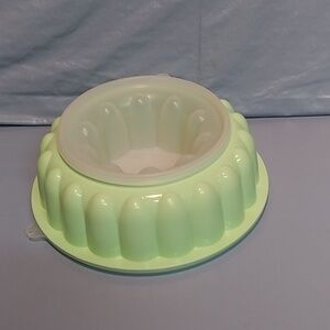 Vintage Tupperware Jell-O Mold Ice Ring Mold Mint Green 70s Retro Jel-Ring